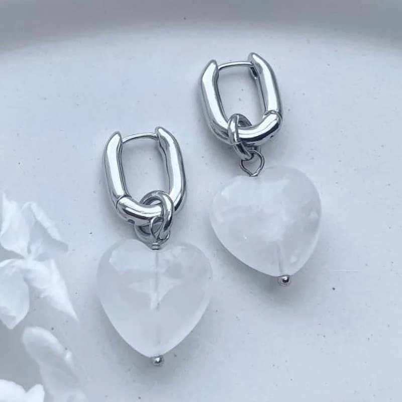Серьги конго с горным хрустялем