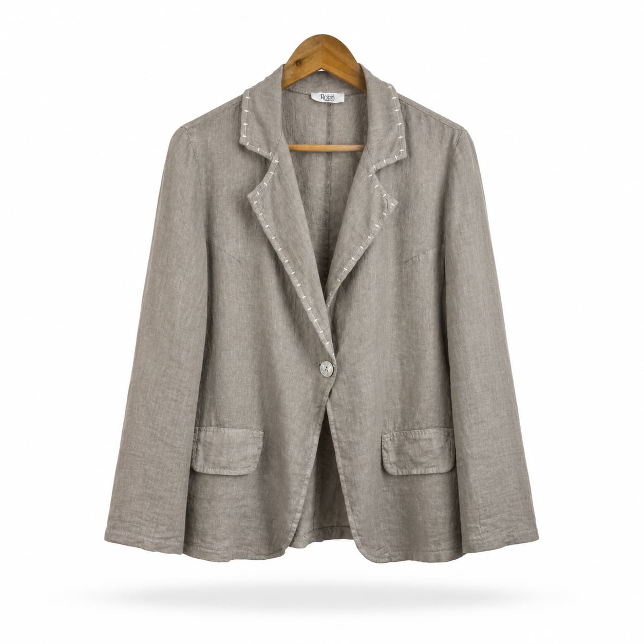 Жакет Robin Italy Lino Milano Sartoriale, серый